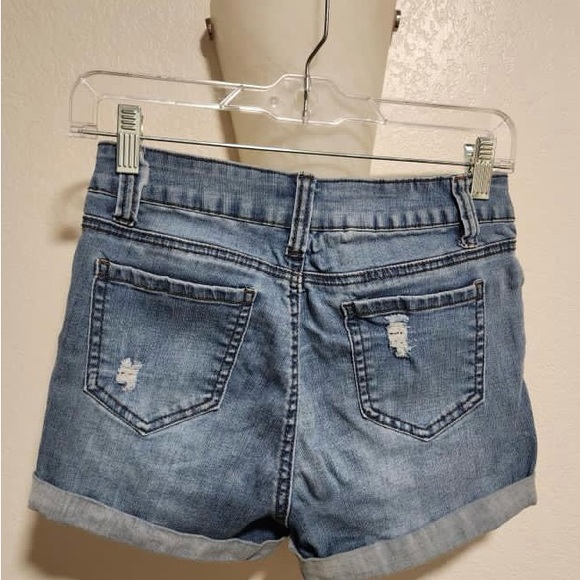 Denim Distressed Shorts - Blue Savy - Size 5/27 - Picture 2 of 14